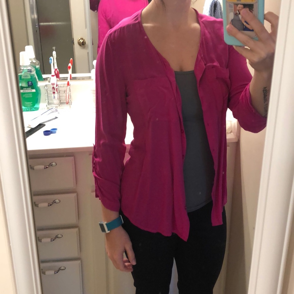 Pink shirt or cardigan